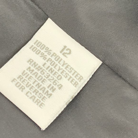 Dressbarn‎ Gray Suit Jacket Size 12 Lined 3 Snaps Closure Long Sleeve Polyester - Picture 5 of 15